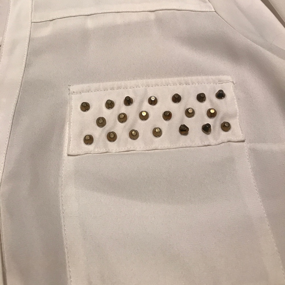 Cream Express Button Up. - image 3